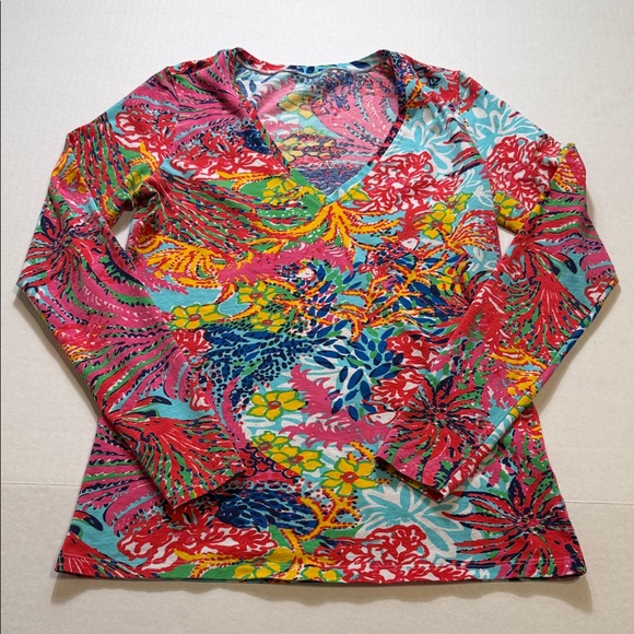 Lilly Pulitzer Tops - Lilly Pulitzer Fishing For Compliments Long Sleeve Tee